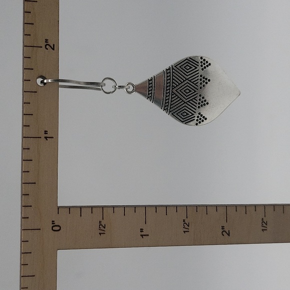 1863- Handmade Geometric Dangle Earrings NWT - Picture 4 of 7
